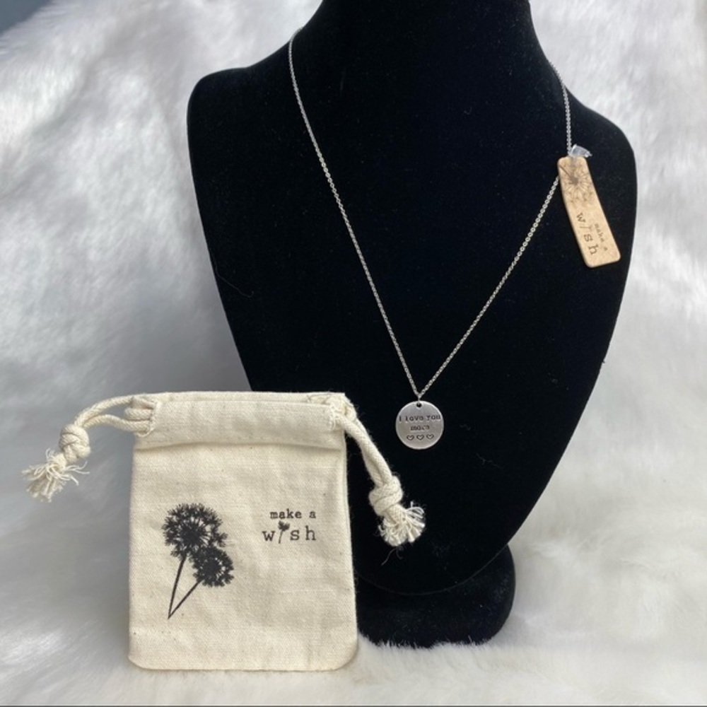 Make a‎ Wish I LOVE YOU MORE Silver Tone Necklace